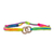 Sterling silver unity bracelet, 'Two in Union' - Rainbow Sterling Silver Macrame Unity Bracelet from Peru thumbail