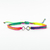 Sterling silver unity bracelet, 'World in Unity' - Peru Rainbow Macrame Sterling Silver Unity Bracelet (image 2) thumbail