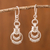 Sterling silver dangle earrings, 'Ringleader' - Andean Sterling Silver Ring Dangle Earrings (image 2) thumbail