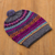 100% alpaca hat, 'Inca Melange' - Multicolored 100% Alpaca Knit Hat (image 2b) thumbail