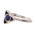 Sodalite single-stone ring, 'Triangular Triumph' - Sodalite and Sterling Silver Ring from Peru