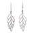Sterling silver dangle earrings, 'Wind-Blown Leaves' - Sterling Silver Leaf Dangle Earrings thumbail