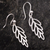 Sterling silver dangle earrings, 'Wind-Blown Leaves' - Sterling Silver Leaf Dangle Earrings (image 2b) thumbail