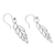 Sterling silver dangle earrings, 'Wind-Blown Leaves' - Sterling Silver Leaf Dangle Earrings (image 2c) thumbail