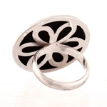 Onyx cocktail ring, 'Majestic Combination' - Elegant Black Onyx Cocktail Ring