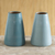 Decorative ceramic vases, 'Chulucanas Skies' (pair) - Blue Decorative Ceramic Vases from Peru (Pair) thumbail