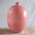 Decorative ceramic vase, 'Chulucanas Rose' - Tea Rose Pink Handmade Ceramic Vase