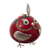 Sterling silver accent gourd figurine, 'Red Shiphibo Girl Owl' - Red Dried Gourd Shiphibo Girl Owl Figurine with 925 Silver (image 2a) thumbail