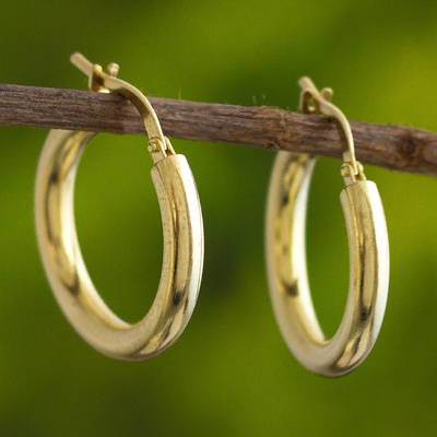 Gold plated hoop earrings, Forever Classic