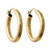 Gold plated hoop earrings, 'Forever Classic' - Classic 18k Gold Plated Hoop Earrings thumbail