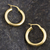 Gold plated hoop earrings, 'Forever Classic' - Classic 18k Gold Plated Hoop Earrings (image 2b) thumbail
