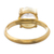 Gold plated quartz solitaire ring, 'Clearly Brilliant' - 17 Carat Quartz Solitaire Ring (image 2c) thumbail