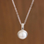 Cultured pearl pendant necklace, 'Luminous Allure' - Handcrafted Andean Silver Cultured Pearl Necklace (image 2) thumbail
