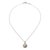 Cultured pearl pendant necklace, 'Luminous Allure' - Handcrafted Andean Silver Cultured Pearl Necklace