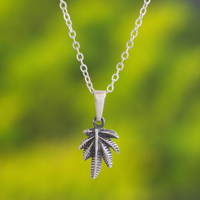 Andean Leaf Nature Theme Sterling Silver Charm Bracelet - Leaves of Nature