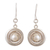 Cultured pearl dangle earrings, 'Luminous Halo' - Andean Sterling Silver Dangle Earrings with Cultured Pearl thumbail