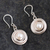 Cultured pearl dangle earrings, 'Luminous Halo' - Andean Sterling Silver Dangle Earrings with Cultured Pearl (image 2b) thumbail