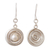 Cultured pearl dangle earrings, 'Luminous Halo' - Andean Sterling Silver Dangle Earrings with Cultured Pearl (image 2c) thumbail