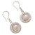 Cultured pearl dangle earrings, 'Luminous Halo' - Andean Sterling Silver Dangle Earrings with Cultured Pearl (image 2d) thumbail