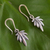 Sterling silver dangle earrings, 'Leaves of Nature' - Andean Leaf Nature Theme Sterling Silver Dangle Earrings (image 2b) thumbail