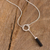 Obsidian Y-necklace, 'Cylinder' - Women's Obsidian and Sterling Silver Y-Necklace (image 2b) thumbail