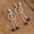 Lapis lazuli dangle earrings, 'In the Swing of Things' - Sterling Silver and Lapis Lazuli Dangle Earrings (image 2b) thumbail