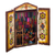 Wood retablo, 'Busy Textile Market' - Handcrafted Andean Textile Market Retablo Diorama thumbail