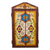 Wood retablo, 'Busy Textile Market' - Handcrafted Andean Textile Market Retablo Diorama (image 2c) thumbail