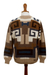 Men's 100% alpaca sweater, 'Chavin Geometry' - Intarsia Knit Alpaca Wool Men's Sweater