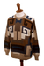 Men's 100% alpaca sweater, 'Chavin Geometry' - Intarsia Knit Alpaca Wool Men's Sweater (image 2c) thumbail