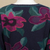 100% alpaca cardigan, 'Cusco Flowers in Blue' - Floral Intarsia Knit Cardigan Sweater in 100% Alpaca (image 2g) thumbail