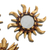 Mirrored wood wall accents, 'Ancient Suns in Bronze' (set of 3) - Mirrored Wall Accents with Sun Shapes (Set of 3) (image 2b) thumbail