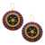 Embellished ornaments, 'Star of Bethlehem' (pair) - Colorful Handmade Christmas Ornaments from Peru (Pair)