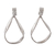 Sterling silver drop earrings, 'Sleek Stirrups' - Artisan Crafted Sterling Silver Drop Earrings thumbail