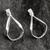 Sterling silver drop earrings, 'Sleek Stirrups' - Artisan Crafted Sterling Silver Drop Earrings (image 2b) thumbail