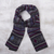 100% alpaca knit scarf, 'Sierra Charcoal' - Alpaca Wool Striped Knit Scarf from Peru (image 2) thumbail