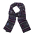 100% alpaca knit scarf, 'Sierra Charcoal' - Alpaca Wool Striped Knit Scarf from Peru thumbail