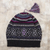 100% alpaca knit hat, 'Sierra Charcoal' - Tasseled 100% Alpaca Knit Hat in Charcoal (image 2) thumbail