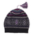 100% alpaca knit hat, 'Sierra Charcoal' - Tasseled 100% Alpaca Knit Hat in Charcoal thumbail