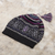 100% alpaca knit hat, 'Sierra Charcoal' - Tasseled 100% Alpaca Knit Hat in Charcoal (image 2b) thumbail