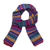 100 % Alpaka-Strickschal, 'Sierra Rainbow - Mehrfarbig gestrickter Schal aus 100 % Alpaka