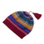 100% alpaca knit hat, 'Sierra Rainbow' - Colorful Patterned Alpaca Knit Hat (image 2c) thumbail