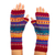 100% alpaca fingerless mitts, 'Sierra Rainbow' - Fingerless Mitts Knit from Multicolored Alpaca Wool