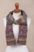 100% alpaca knit scarf, 'Cusco Earth' - Earthtoned 100% Alpaca Wool Scarf (image 2b) thumbail