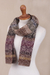 100% alpaca knit scarf, 'Cusco Earth' - Earthtoned 100% Alpaca Wool Scarf (image 2c) thumbail