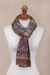 100% alpaca knit scarf, 'Cusco Earth' - Earthtoned 100% Alpaca Wool Scarf (image 2d) thumbail