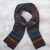 100% alpaca knit scarf, 'Cusco Cathedral' - Muted Multicolor Alpaca Knit Scarf from Peru thumbail