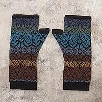 Guantes sin dedos de punto - 50% fibra de alpaca