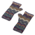 100% alpaca fingerless mitts, 'Mountain of Seven Colors' - Pure Alpaca Wool Multicolored Fingerless Mitts (image 2d) thumbail