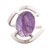 Amethyst cocktail ring, 'Aurora Glow' - Oval Amethyst Cocktail Ring Crafted in Peru thumbail